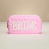 BRIDE Message Patch Embroidered Pouch Bag / Organizer