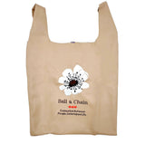 Faux Leather Flower Message Printed Tote Bag