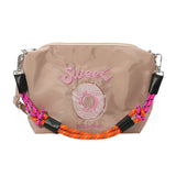 Sweet Message Donut Embroidered Shoulder Bag