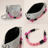 Sweet Message Donut Embroidered Shoulder Bag