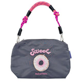 Sweet Message Donut Embroidered Shoulder Bag