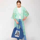 Embroidered Zebra Rope Nylon Tote Bag