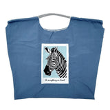 Embroidered Zebra Rope Nylon Tote Bag
