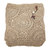 Crochet Pearl Bead Cluster Charm Tote Bags