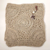 Crochet Pearl Bead Cluster Charm Tote Bags