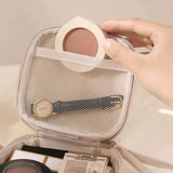 Tweed Portable Cosmetic Pouch Bag with Wristlet