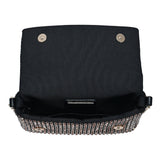Round Stone Embellished Crossbody Bag