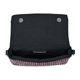 Round Stone Embellished Crossbody Bag