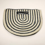 Round Stripped Knitted Woven Tote Bag