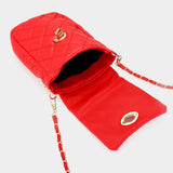 Faux Leather Quilted Mini Crossbody Bag