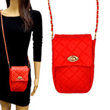 Faux Leather Quilted Mini Crossbody Bag
