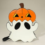 Faux Leather Halloween Pumpkin Ghost Crossbody Bag