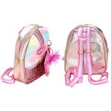 HOT FOCUS - Faux Fur Rainbow Cloud Stylish Beauty Mini Backpack