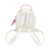 HOT FOCUS -Unicorn Pointed Sequin Embellished Tiny Mini Backpack with Star Keychain Pouch