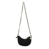 Faux Leather Quilted Chain Strap Crossbody Bag