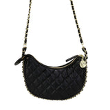 Faux Leather Quilted Chain Strap Crossbody Bag