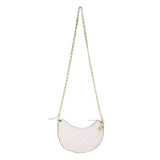 Faux Leather Quilted Chain Strap Crossbody Bag