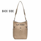 Vegan Leather Shoulder and Pouch Bag