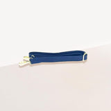 Chunky Metal Trim Accented Faux Leather Top Handle Crossbody Bag