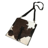 Animal Patterned Genuine Leather Stitch Crossbody Bag