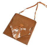 Animal Patterned Genuine Leather Stitch Crossbody Bag