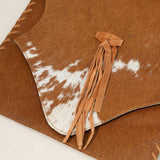 Animal Patterned Genuine Leather Stitch Crossbody Bag