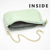 Solid Faux Leather Shoulder Bag