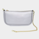 Solid Faux Leather Shoulder Bag