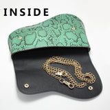 Snake Skin Patterned Faux Leather Clutch / Crossbody Bag