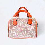 Flower Patterned Tote / Crossbody Bag