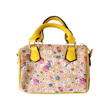 Flower Patterned Tote / Crossbody Bag