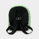 Quilted Solid Faux Fur Backpack Bag