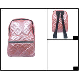 Shiny Quilted Everyday Backpack Bag
