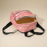 Shiny Quilted Everyday Backpack Bag