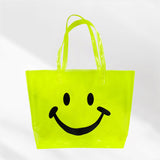 Smile Face Printed Transparent Tote Bag / Shoulder Bag