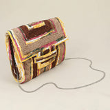Handcrafted Raffia Geometric Pattern Clutch Bag / Crossbody Bag
