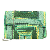 Handcrafted Raffia Geometric Pattern Clutch Bag / Crossbody Bag
