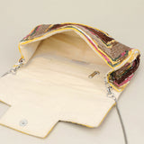 Handcrafted Raffia Geometric Pattern Clutch Bag / Crossbody Bag