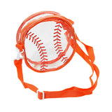 Baseball Transparent Round Crossbody Bag