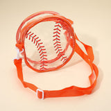 Baseball Transparent Round Crossbody Bag