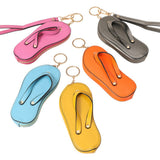 Faux Leather Flip-flop Mini Wristlet Bag Charm Coin Purse