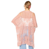 Flower Lace Kimono Poncho