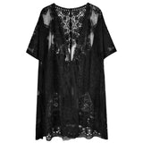 Flower Lace Kimono Poncho