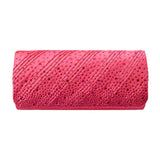 Diagonal Line Detailed Bling Evening Clutch Crossbody Bag