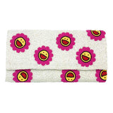Smile Flower Seed Beaded Clutch Crossbody Bag