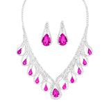 Teardrop Crystal Rhinestone Collar Necklace