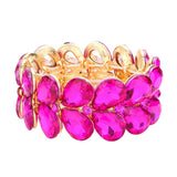 Teardrop Stone Embellished Evening Bracelet