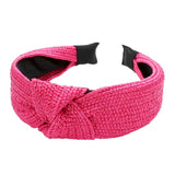 Trendy Straw Knot Burnout Headband