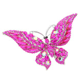 Glass Crystal Butterfly Pin Brooch