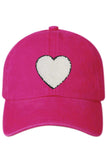 Heart Applique Baseball Cap